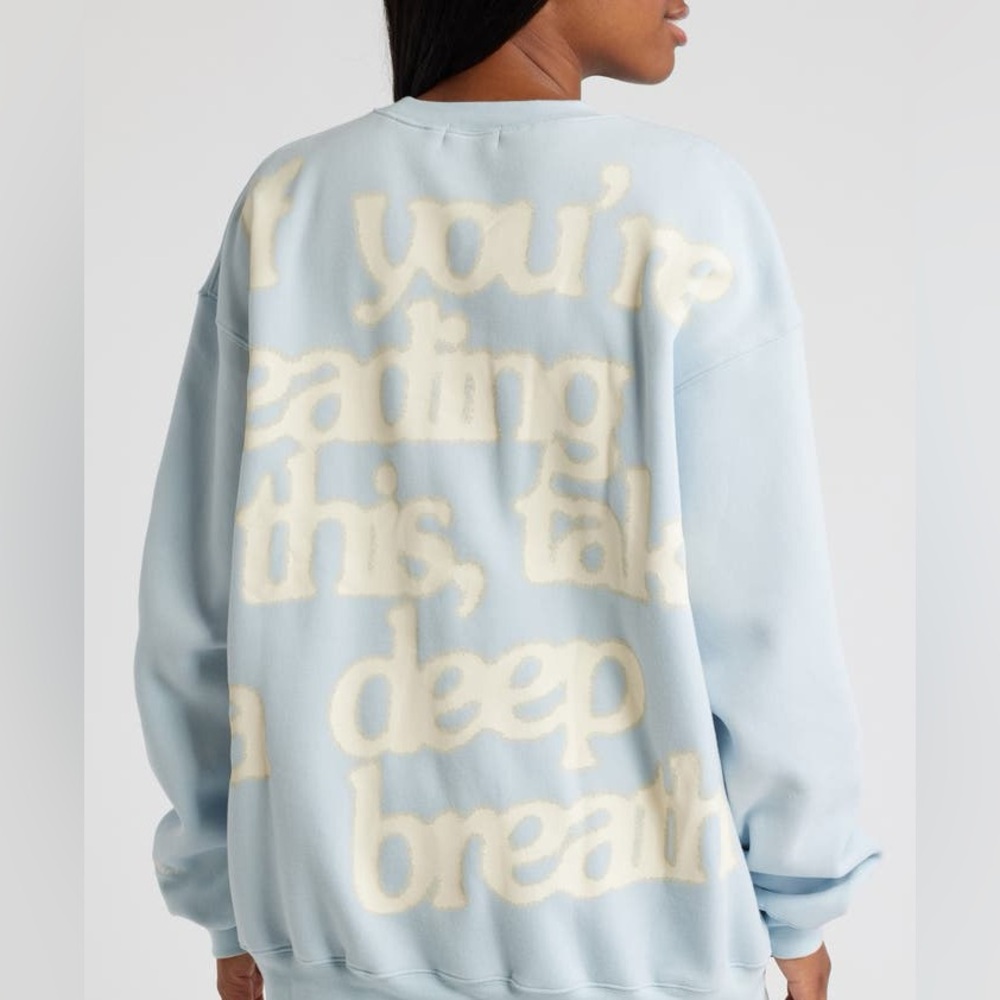 The Mayfair Group Take a deep breath crewneck - Picture 2 of 7
